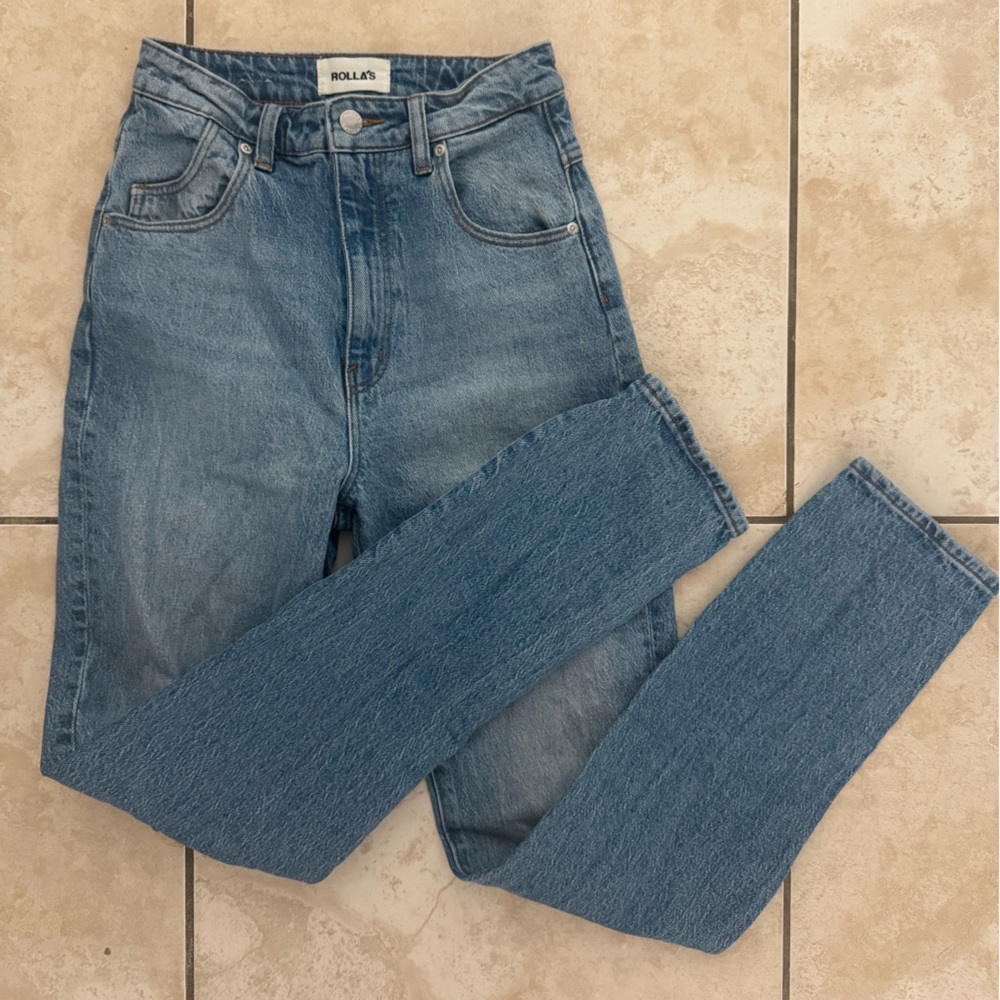 Rolla’s Dusters High Rise Slim Jeans Light Wash Size 26 Vintage Straight Denim